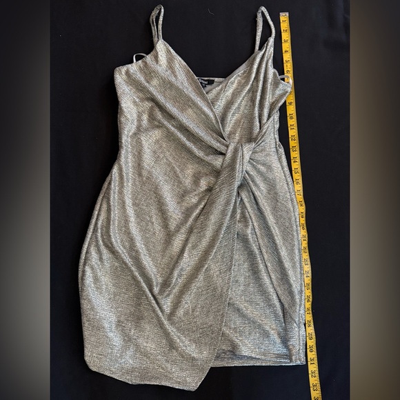 Trixxi Metallic Silver Dress - Picture 3 of 8